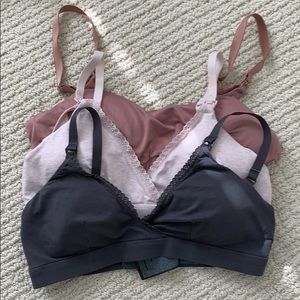 Lot of 3 nursing bras / 2 HM / 1 Auden Med